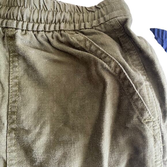 POINT SUR x J CREW Blue Green SEASIDE linen drawstring pull on Shorts size XS - Picture 7 of 13